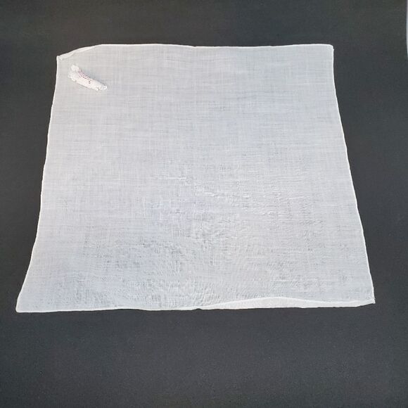 Vintage White & Pink Handkerchief - Picture 1 of 2